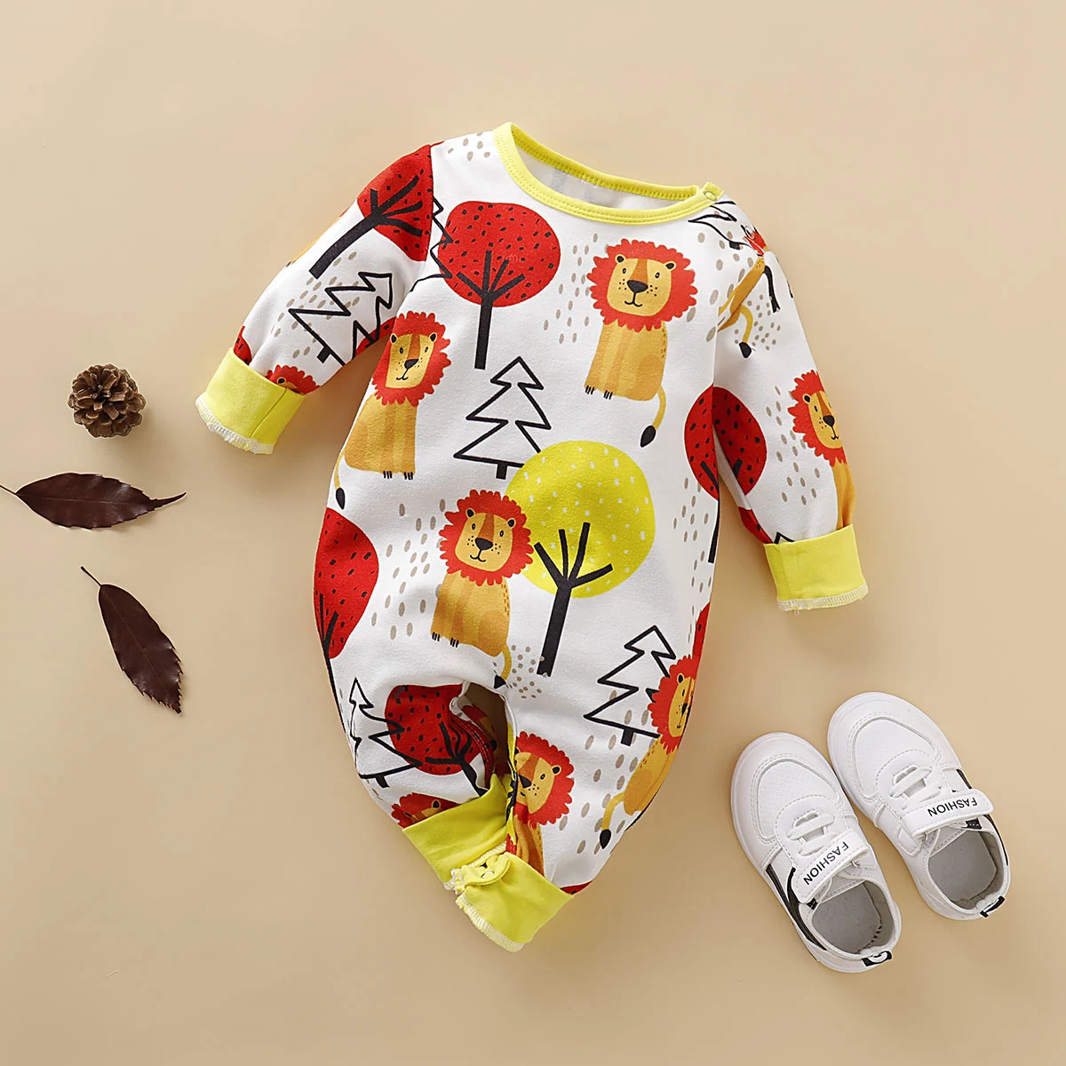 Комбинезон для маленьких девочек хлопковый комбинезон с длинными рукавами