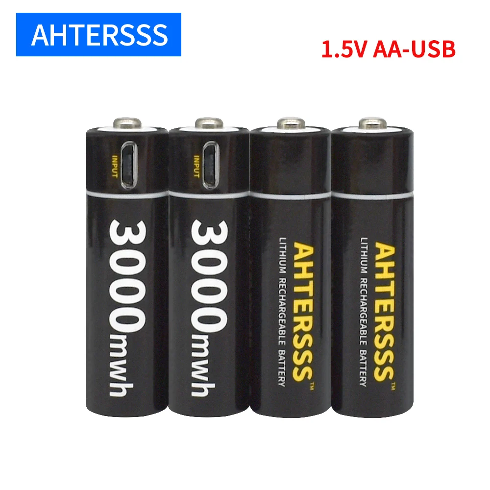 1 5 v AA Аккумуляторная батарея USB aa литиевая 2A 3000mwh Смарт usb зарядка|Перезаряжаемые