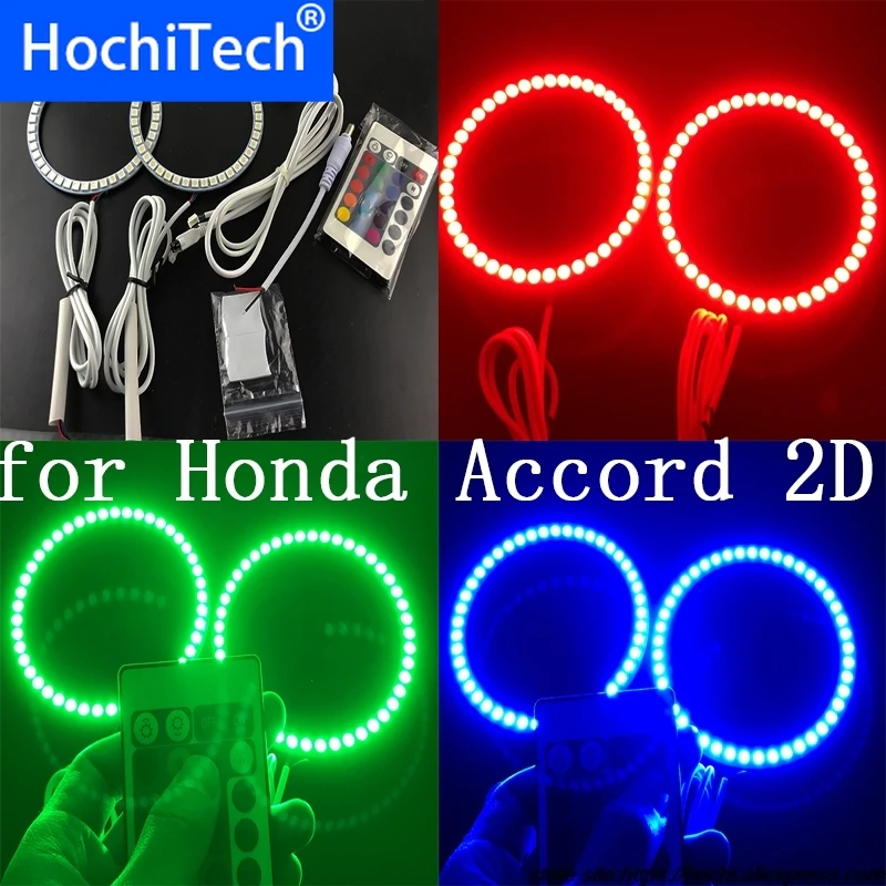 Отличный RGB светодиодный цветной фонарь halo angel demon eyes kit для Honda Accord coupe 2008 2009 2010