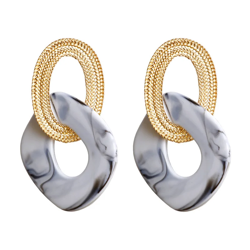 Модные серьги-манифесты 2019 женские большие серьги металлические круглые с