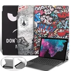 Ультратонкий чехол-подставка для планшета Microsoft Surface Pro 7, 6, 5, 4, Pro6, Pro5, Pro4, 12,3 дюйма, с отделением для ручки, кожаный чехол откидной держатель