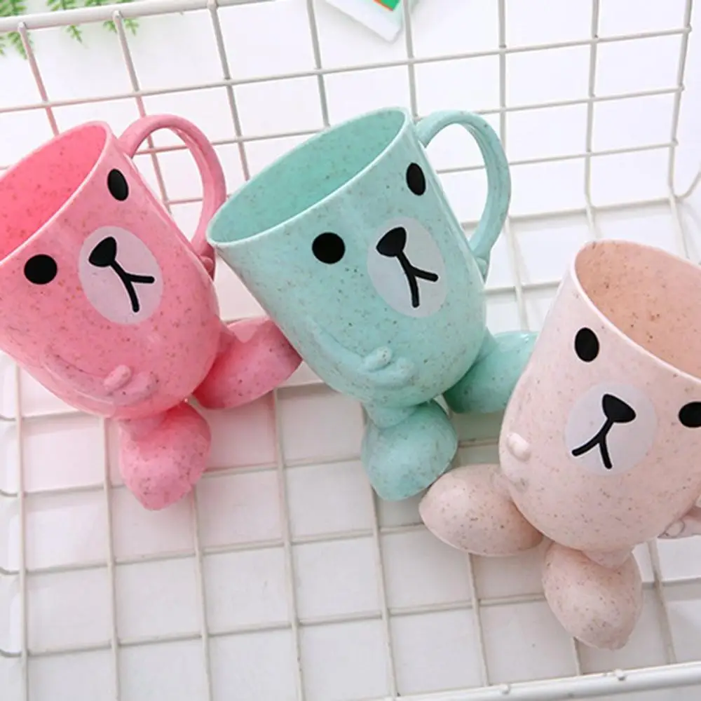 Милая детская пластиковая щетка с мультяшным животным зубной стакан модная