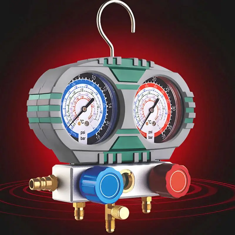 

2021 New Profession R134a A/C Air Conditioner Double Table Fluorine Refrigerant Manifold