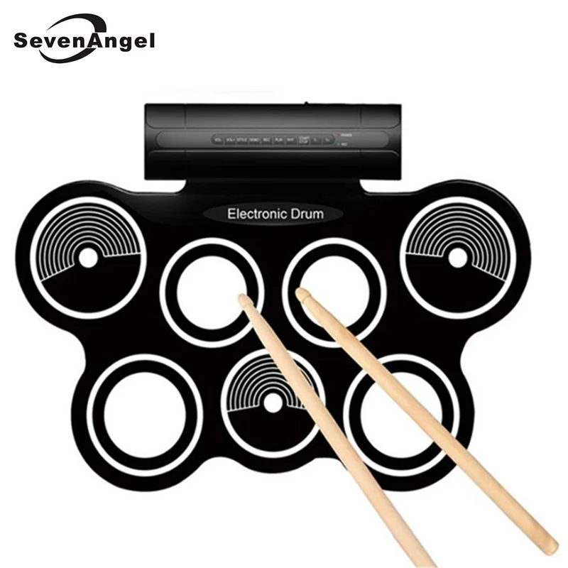 Профессиональный портативный рулонный USB MIDI аппарат электронный барабанный