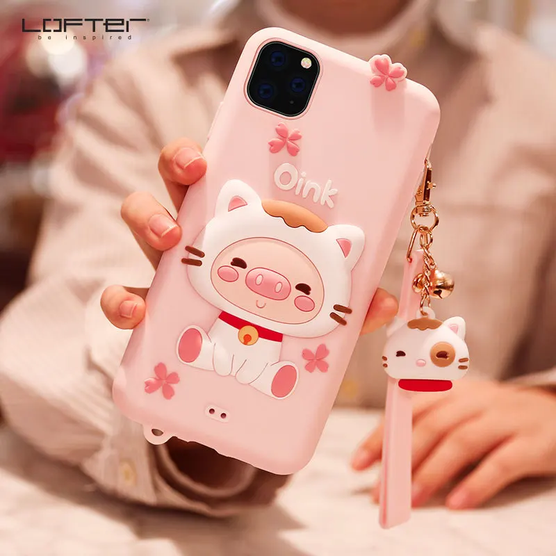 Чехол для телефона Piggy с мультяшным рисунком для iPhone 11, для iPhone 11 Pro Max, ударопрочный чехол, силиконовый милый чехол для iPhone 11 Pro