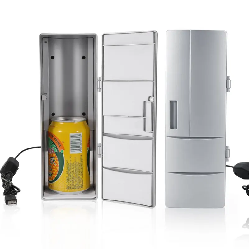 Мини-холодильник с Usb-разъемом, морозильная камера, охладитель напитков, пива, дорожный холодильник, морозильник, портативный от AliExpress WW
