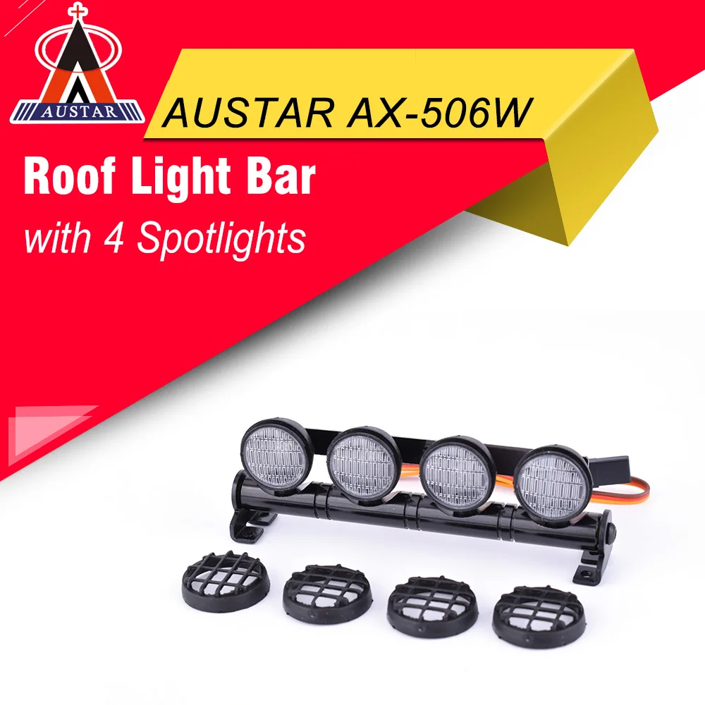 AUSTAR AX 506W яркий светодиодный светильник на крыше 4 Точечный s для 1/10 1/8 RC Car HSP TAMIYA CC01
