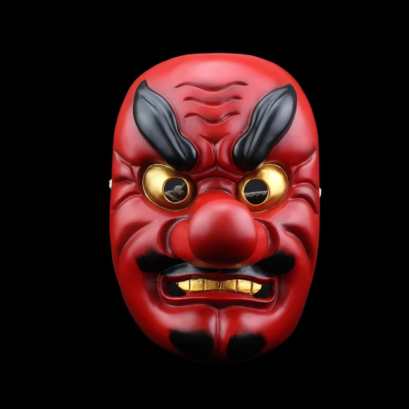 Japanese Kabuki Mask Resin Noh Tengu Horror Buddhist Prajna Dress Up Halloween Masque Cosplay Anime Demon Devil Hannya Mask