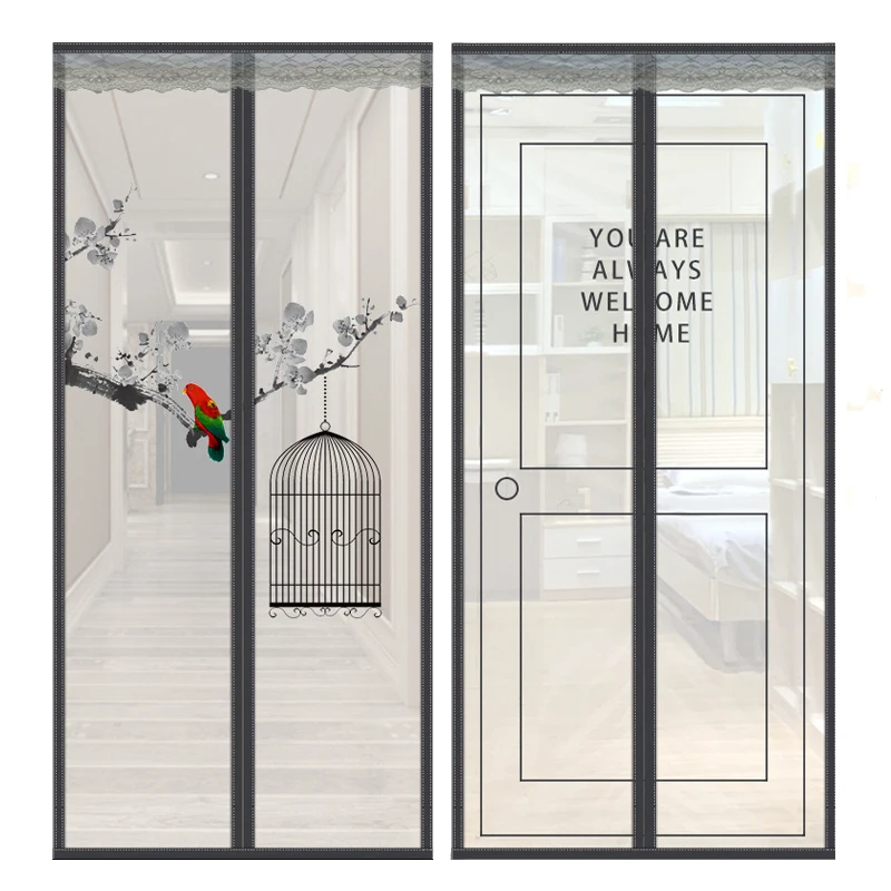 

2021 Magnetic Screen Door Net Anti Insect Mesh Fly Screen Mosquito Protection Net Magnetic Curtains for Doors Windows Screen