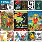 SQ-DGLZ Это 5 часов, где-то коктейльный металлический знак, винтажная фотопластина, Настенный декор для бара, клуба, декоративный плакат