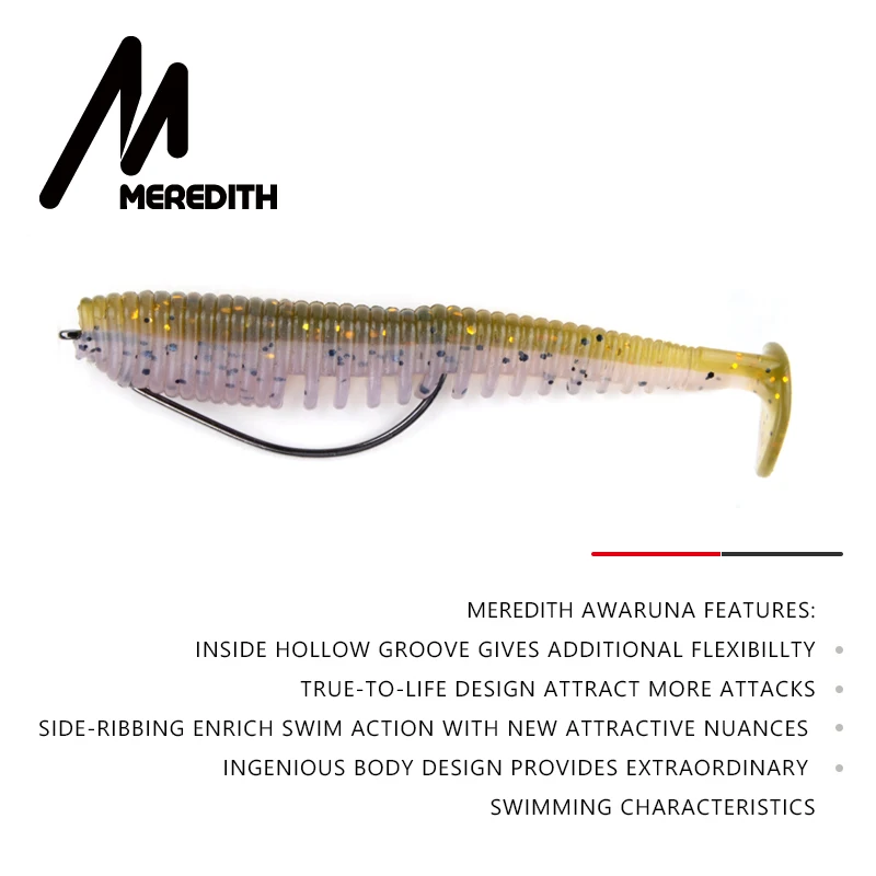 MEREDITH Awaruna 8 см 9 5 13 рыболовные приманки Мягкая приманка искусственная хищник