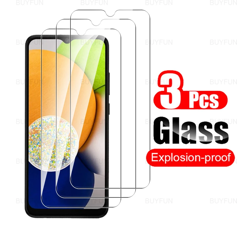 

3pcs tempered glass for samsung galaxy a03 screen protector samsun galax a03 safety protective film for galaxy a 03 a03 6.5inch