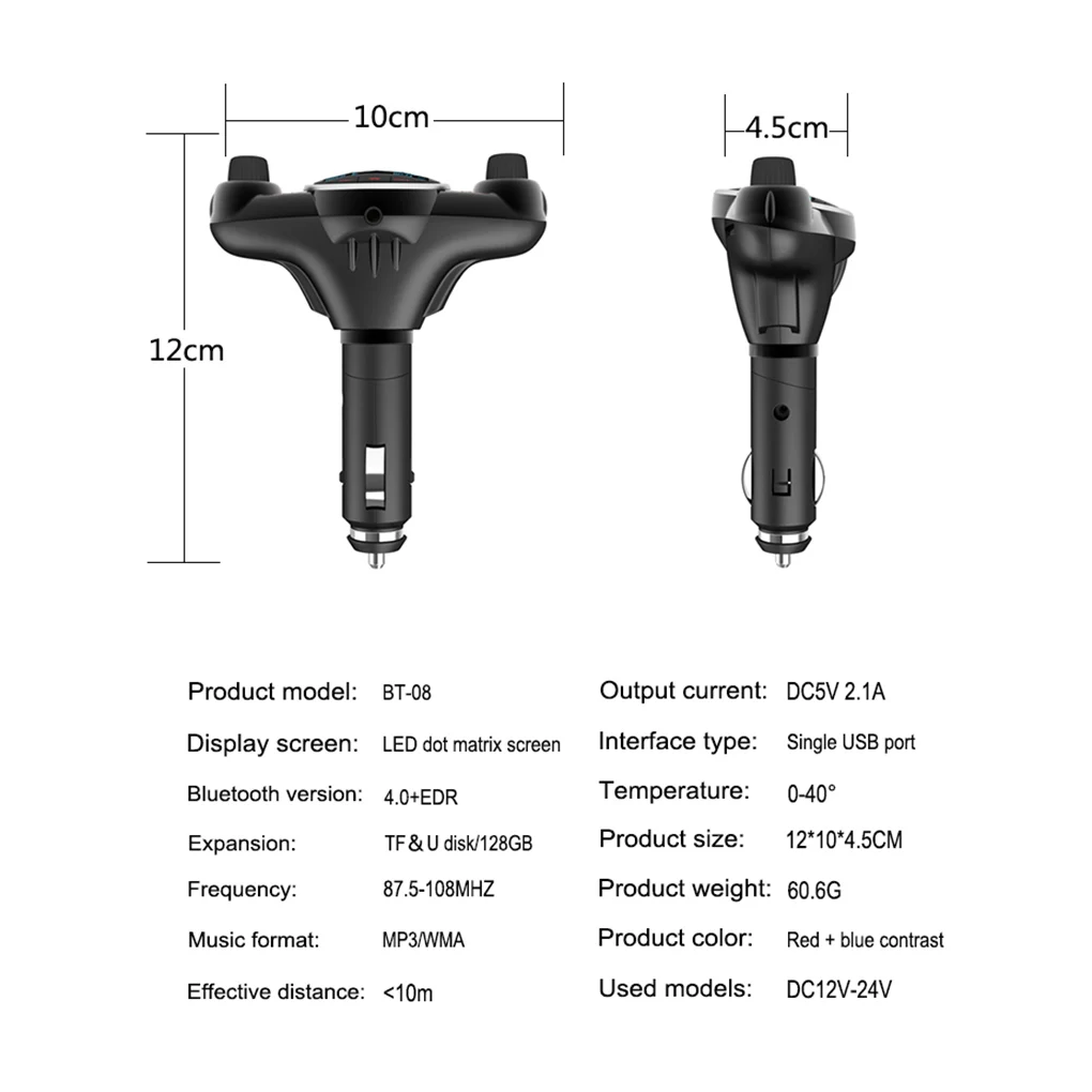 ACCNIC Bluetooth беспроводной Автомобильный Mp3 плеер Handsfree fm-передатчик AUX аудио USB зарядное устройство ЖК-дисплей Автомобильный fm-модулятор