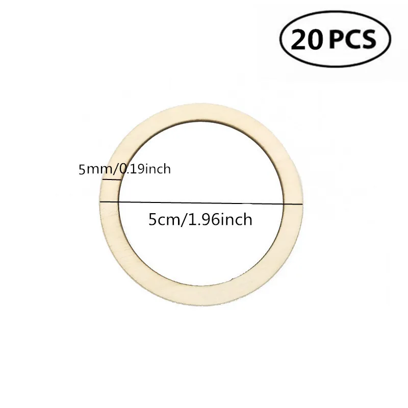 20pcs 5cm 2-7,5 см круглые деревянные подставки для напитков необработанные деревянные круглые подставки для чашки для дома, кухни, офиса, стола - Цвет: 20pcs 5cm