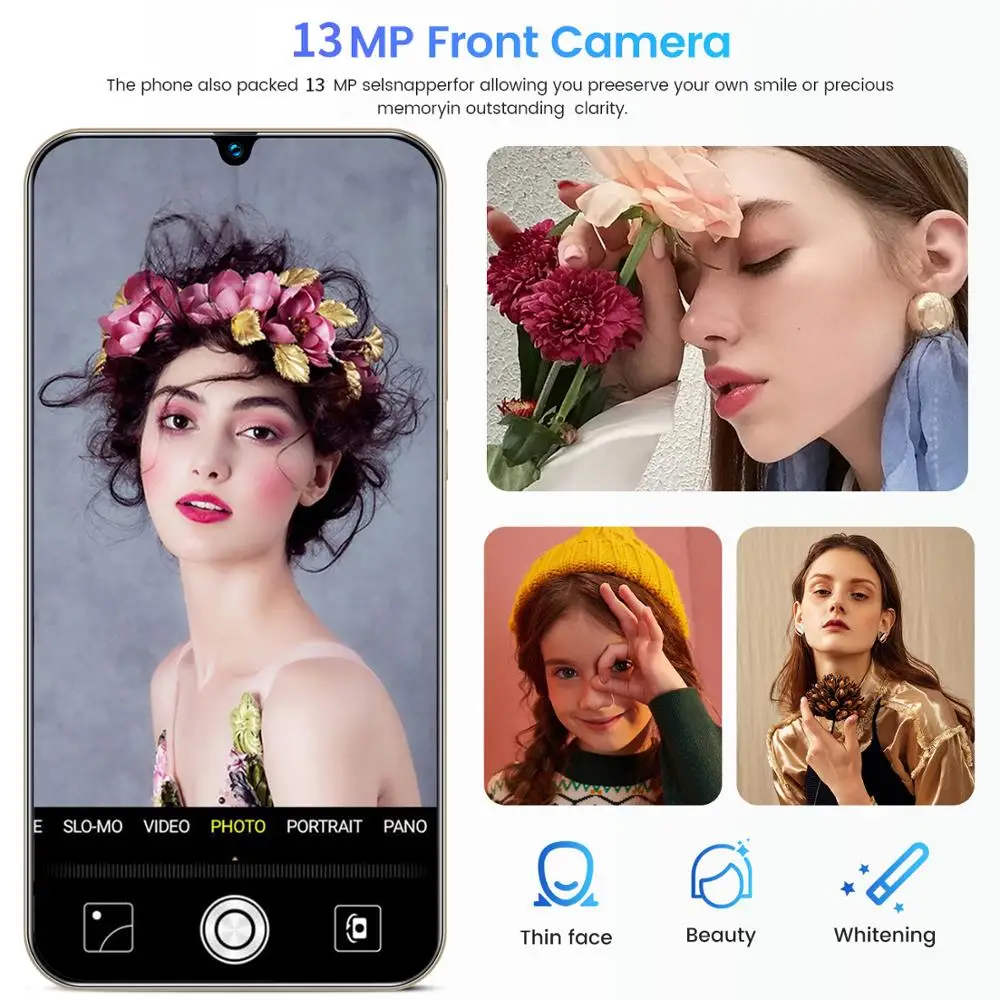 

6.5-Inch I12 Water Drops Screen Smartphone Triple-Slot 8 128GB 4800mAh New MediaTek 8 Core NFC Global Version Android Phone