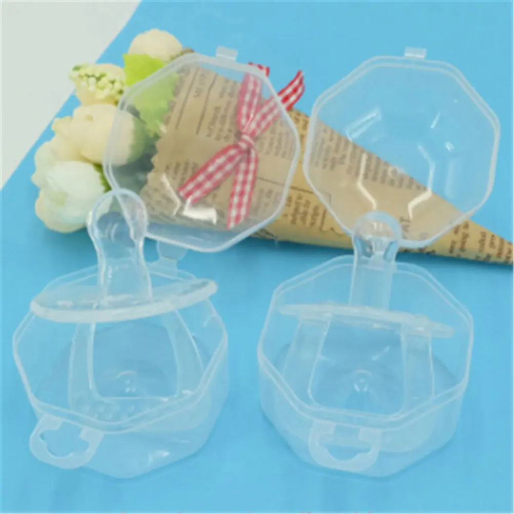 

2pcs Portable Baby Pacifier Nipple Cradle Case HolderClear Travel Storage Case Storage Box New