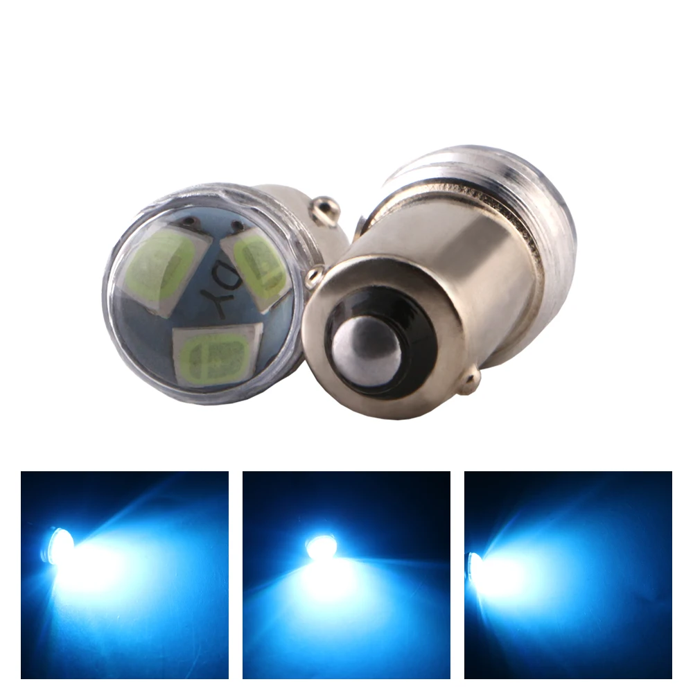 

10 шт., Автомобильные светодиодные лампы 12 В BA9S W6W 2835 3 SMD