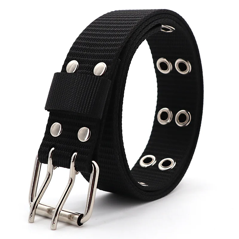 

New Men's and Women's belt Double-Pin Buckle Nylon Pants Waistband Casual 3.2cm Designer Belts Men High Quality