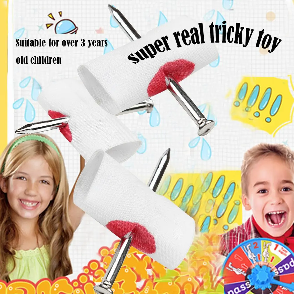 2020 whole Convenient New Prank Joke Toy Fake Nail Through Finger Trick Halloween Kids Children Gags Practical Jokes | Игрушки и хобби