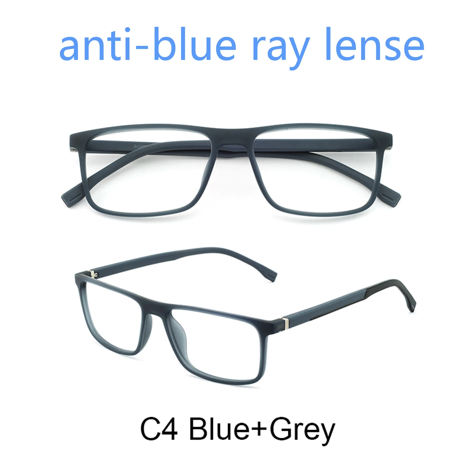 c4a blue gray Маре аззуро очки для чтения мужские TR90 анти-синий светильник классическая черная оправа ультра-светильник очки пресбиопии+ 1,0+ 1,5+ 2,0 до+ 6,0 - Цвет оправы: c4a blue gray