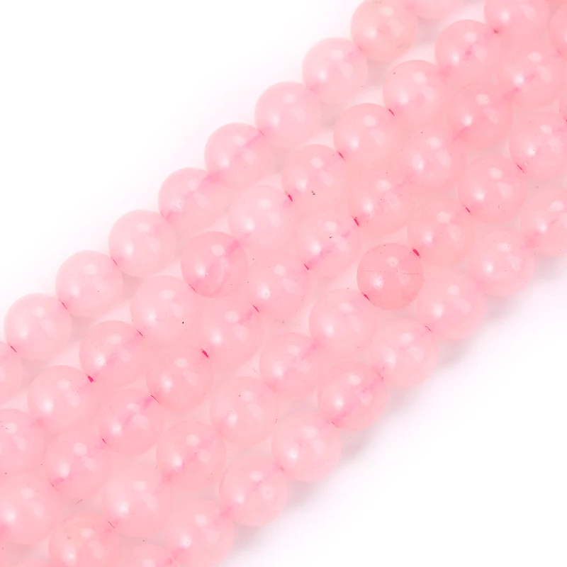 4 6 8 10 12 MM Pick Size Beads For Jewelry Making Rose Pink Quartz Loose Bead Natural Stone 15&quot Strand | Украшения и
