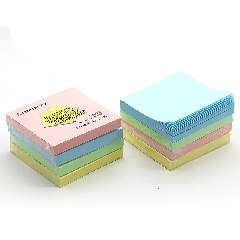 

Memo Pads Comix D6002 Notes Easy Stick 3x3 Inches(76x76mm) Color Random 100 Sheets Nw:43.7g