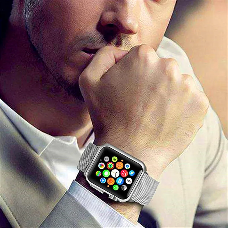 Миланская петля ремешок из нержавеющей стали спортивный ремешок для apple watch 5 4 3 2 1 браслет на запястье аксессуар для iwatch 44 мм 40 мм 42 мм 38 мм