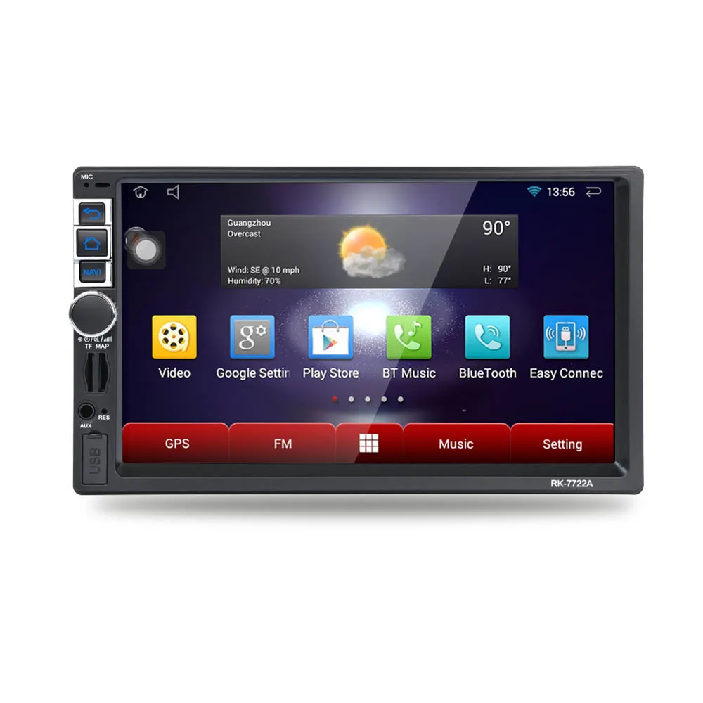 Автомагнитола 2 Din мультимедийный плеер с сенсорным экраном 7 дюймов Bluetooth FM Android