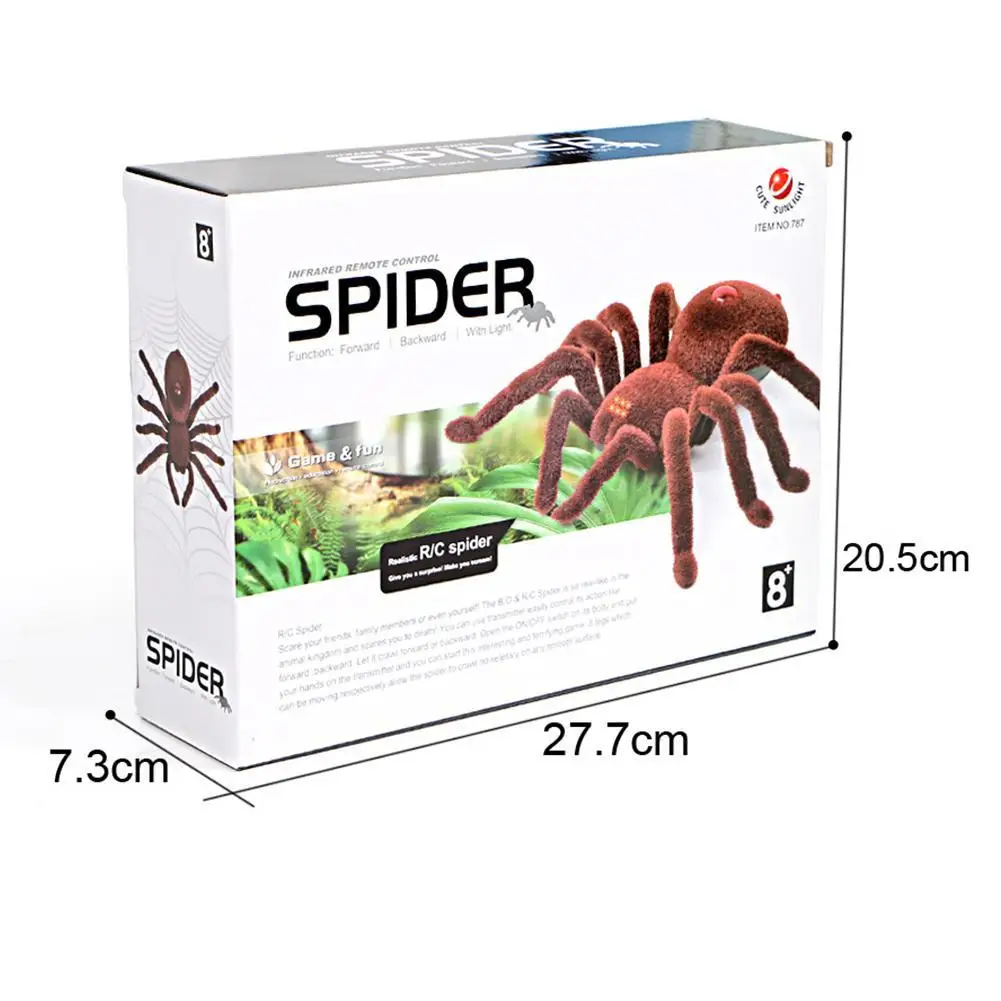 

Halloween simulation tricky toy 2-way infrared remote control spider infrared remote control spider super realistic spider