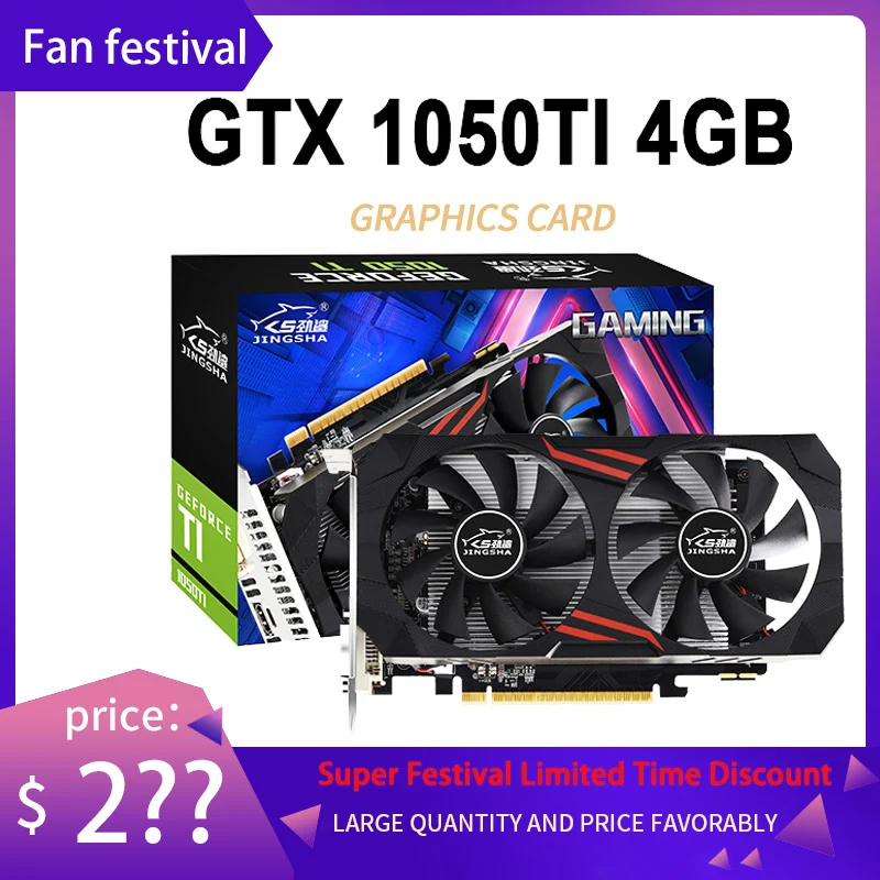 Оригинальная новая Видеокарта GTX 1050TI 4G графическая карта 128 бит GDDR5 4 Гб для NVIDIA