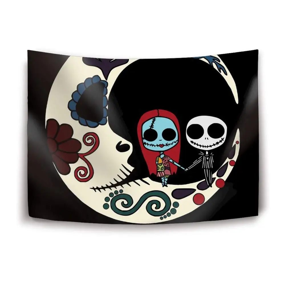 

Nightmare Before Christmas Moon Tapestry Wall Hanging Decor Home