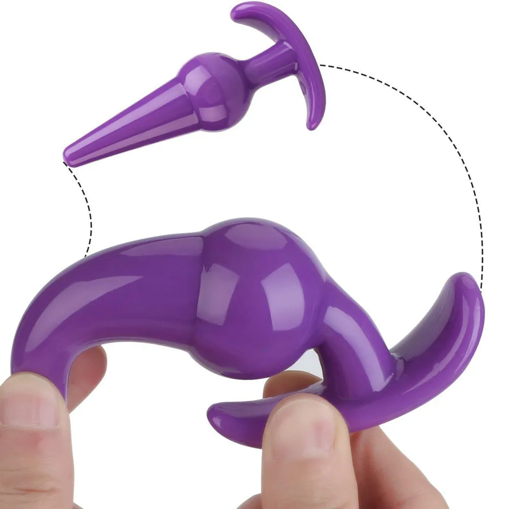 4PCS Sexual Game Butt Toys Anal Plug Set Medical Silicone Sensuality Lubricant G Spot Dildo Rabbit Vibrator | Красота и здоровье
