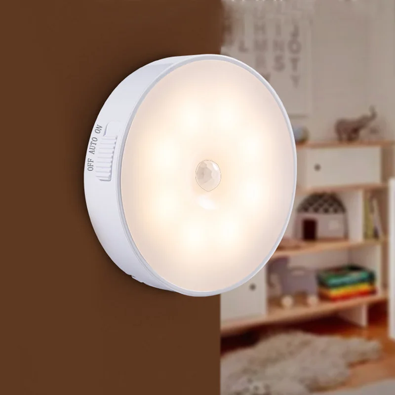 

Led Smart Night Light USB Rechargeable Infrarood Human Body Induction Lamp Nachtkastje Slaapkamer Home Gang Nachtlampje Sensor