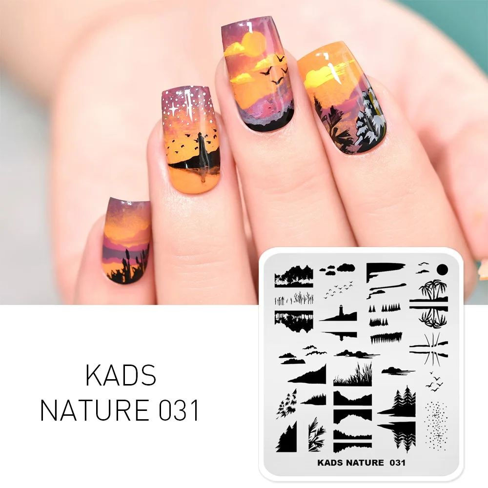 Nature 031 Штамповка ногтей пластины дизайн ногтей штамповка шаблон геометрический штамп для ногтей трафареты для ногтей штамп маникюрная форма 36 вариантов стемпинг пластина для стемпинга маникюр штамп для ногтей трафарет для - Цвет: Nature 031