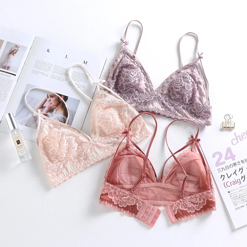 Новый комплект с бюстгальтером треугольной чашкой ультратонкое кружевное