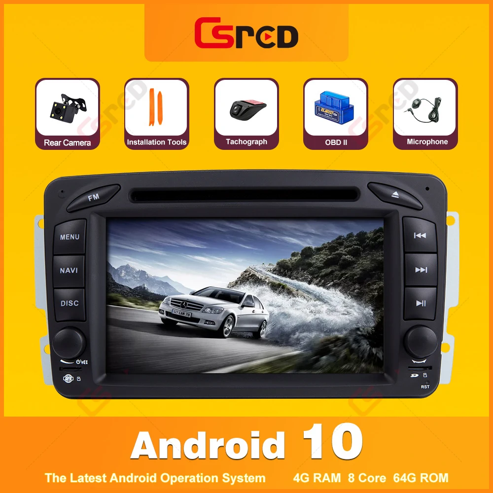 

Csred 7" For Mercedes Benz A W168 C W203 CLK W209 C209 G W463 Viano Vito W639 Multimedia Player GPS Navigation Car DVD Radio