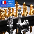 Средневековый Шахматный набор с высококачественной шахматной доской, 32 золотых и серебряных шахматных элемента, магнитная настольная игра, шахматные фигурки, наборы шашек шахматы нарды шашки