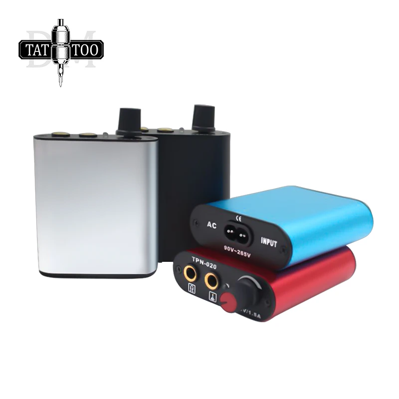 Блок питания для перманентного макияжа Миниатюрный блок тату машинки с шнуром