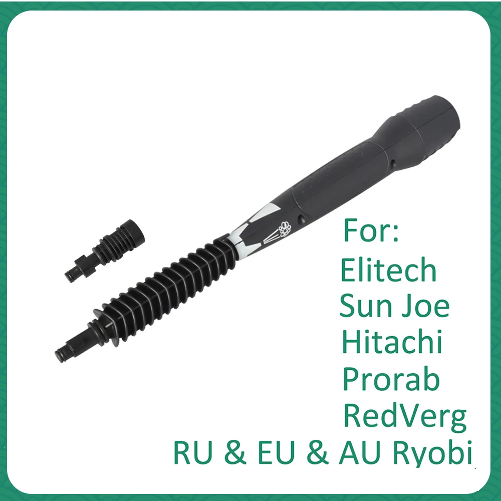 

Pressure Washeer Jet Wand Lance Spear with 3 Jet Nozzle Tips & 1 Rotating Turbo Nozze for Elitech Sun Joe Hitachi Prorab Redverg