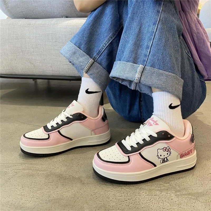 Sanrio милые светильник кие дышащие туфли Hello Kitty подходящие ко всему розовые
