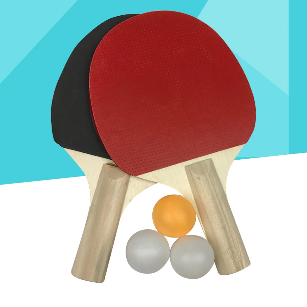

Rubber Faced Table Tennis Racket Beginner Training Ping-pong Board Table Tennis Racket Set