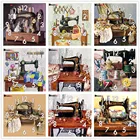 Dpsprue полностью алмазная живопись, вышивка крестиком, швейная машина с часовым механизмом, мозаика 5D, сделай сам, квадратная, круглая, 3d вышивка, подарок