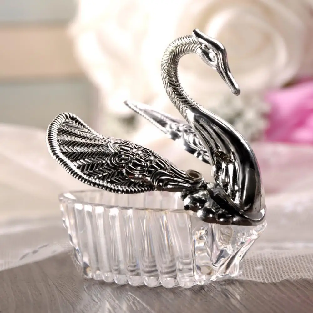 Новинка коробка для конфет с лебедем на шею прозрачные конфеты в форме миндаля