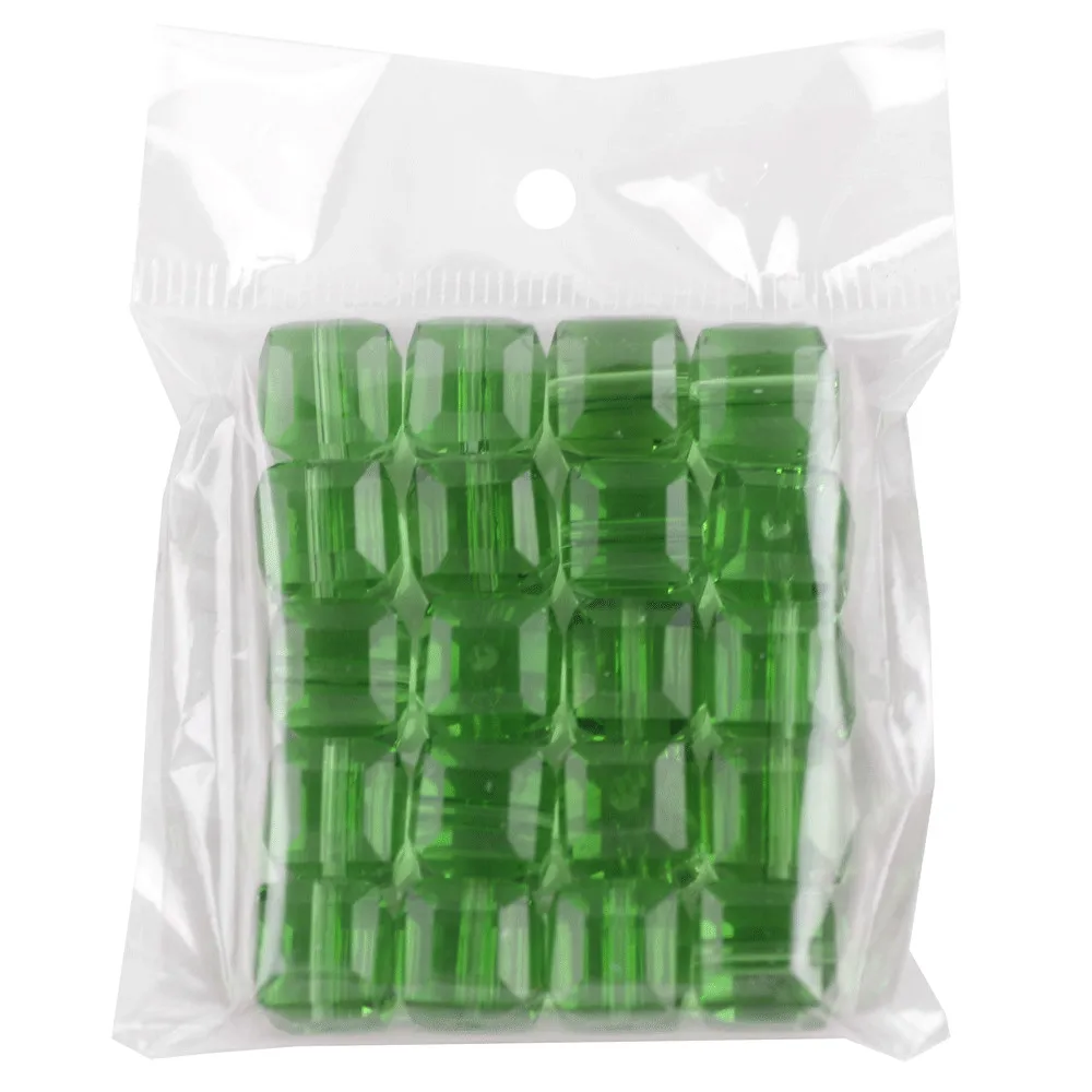 Красные стеклянные кубические бусины 10 мм граненые Квадратные 20 шт. сделай сам