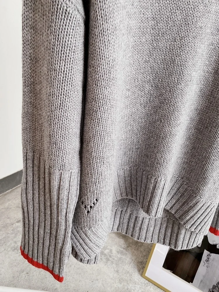 

2020 Autumn and Winter Turtleneck Letter Pullover Sweater Wool