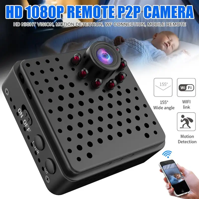 Мини камера с датчиком движения 1080P Wi Fi HD ночное видение|Компактные видеокамеры| |