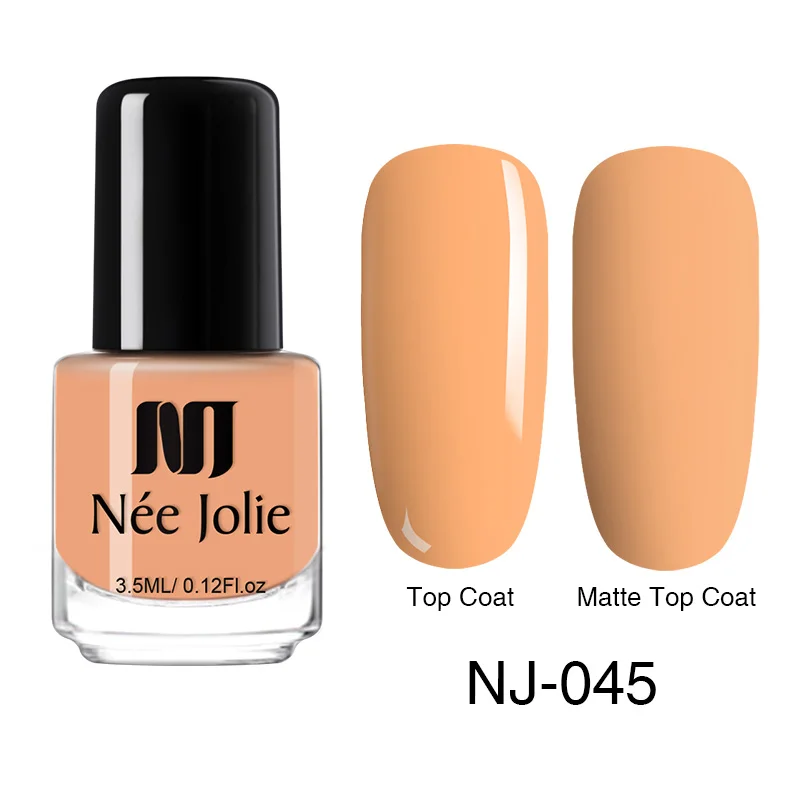 3.5ml NJ-045 Матовый лак для ногтей NEE JOLIE Effetc, черный чистый цвет, розовый лак для ногтей, масляной лак, лак для ногтей, лак для ногтей - Цвет: 3.5ml NJ-045