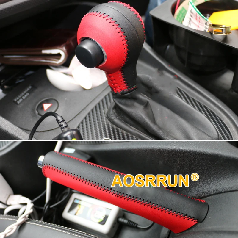 Кожаный чехол для рычага переключения передач перчатка чехлы ручного тормоза