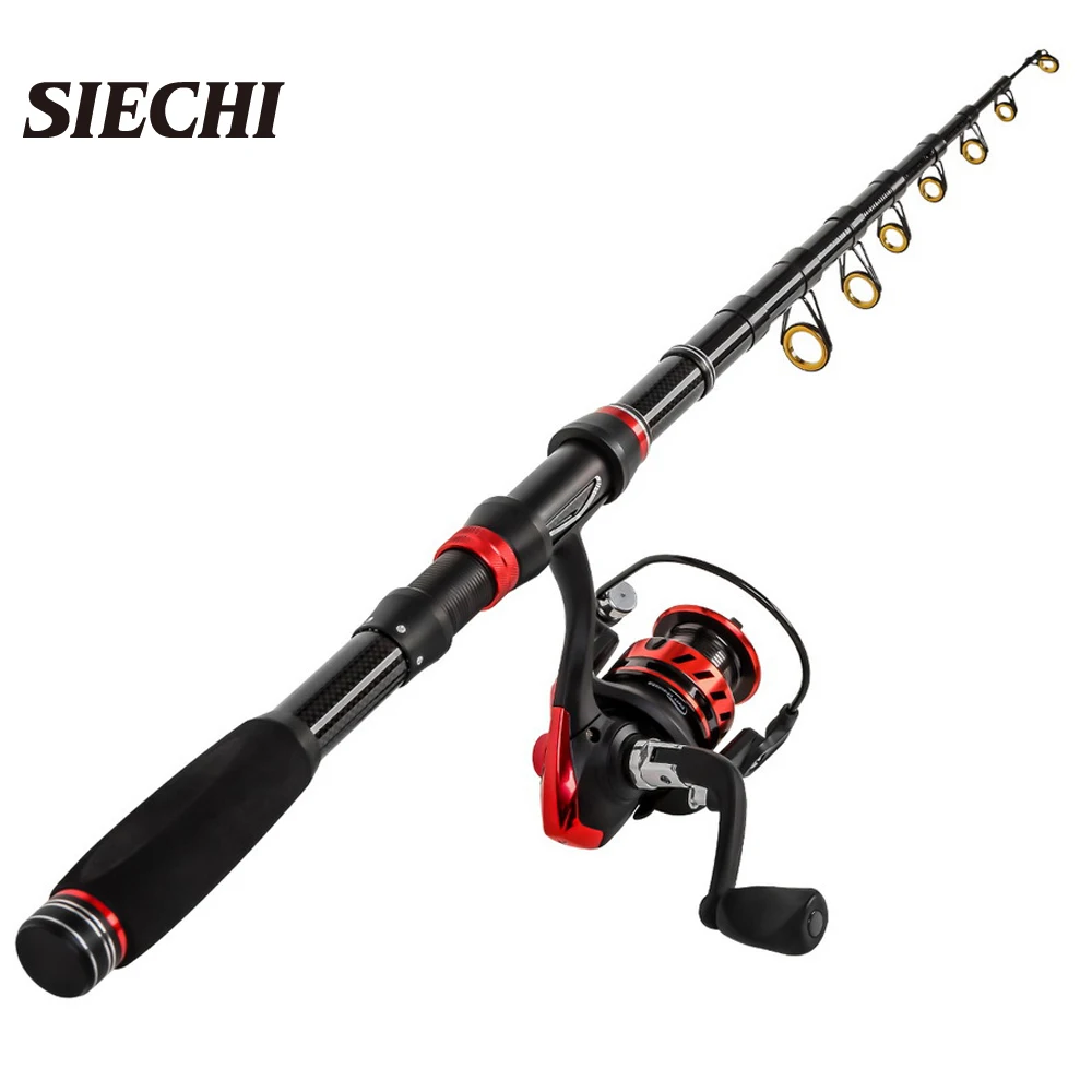 

SIECHIFishing Rod Telescopic Fishing Rod Sea Fishing Quality 1.8m-3.0m Fishing Spinning carbon Feed All For Fishing Spinning Rod