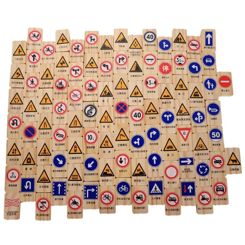 MWZ 100 шт. Автомобильный логотип дорожные знаки узор двусторонняя печать